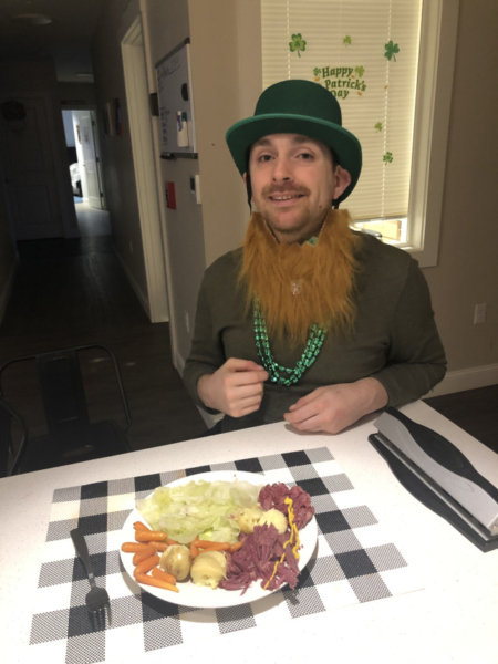 Man in Saint Patrick's Day costume